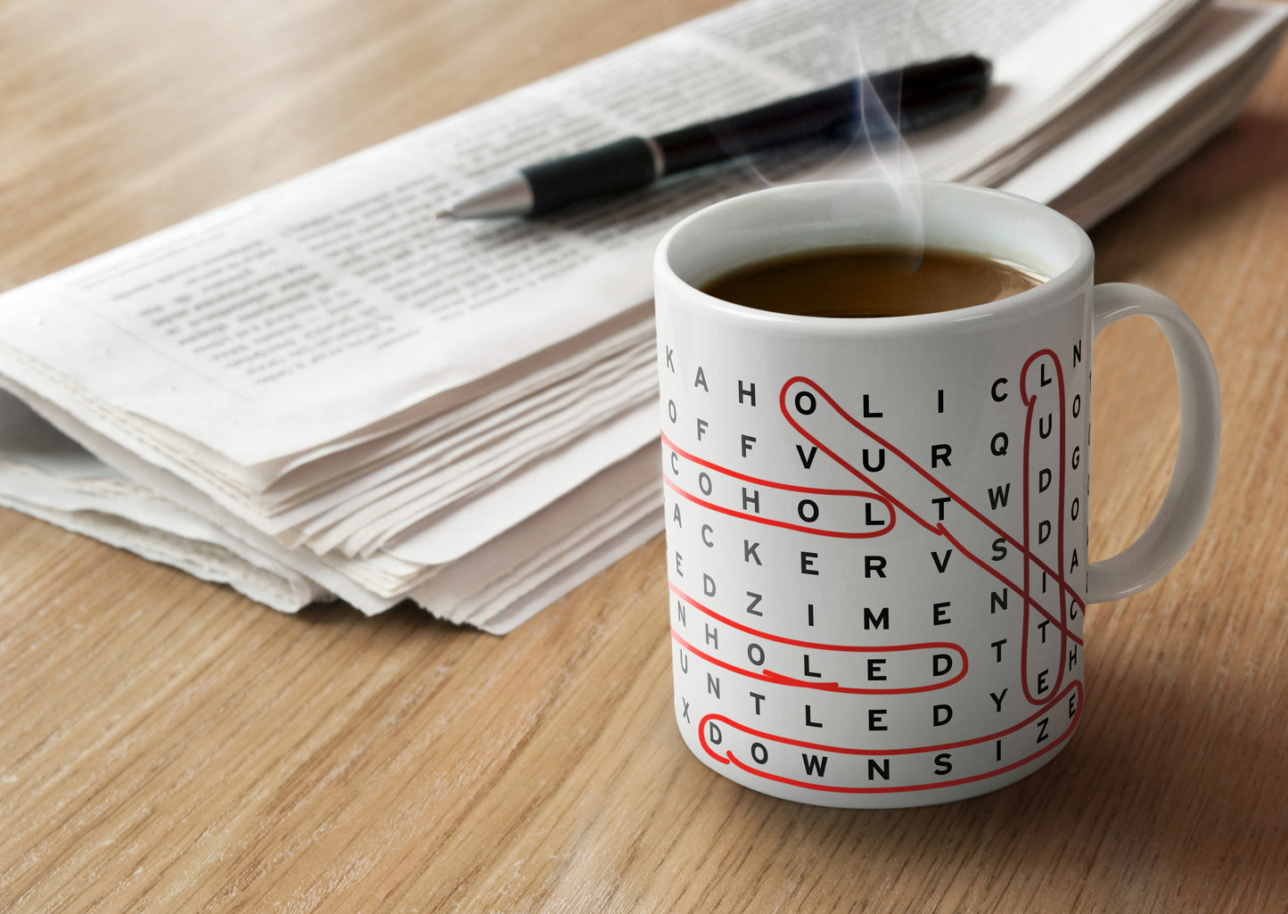 Taza Crucigrama y Plumón2 pzas