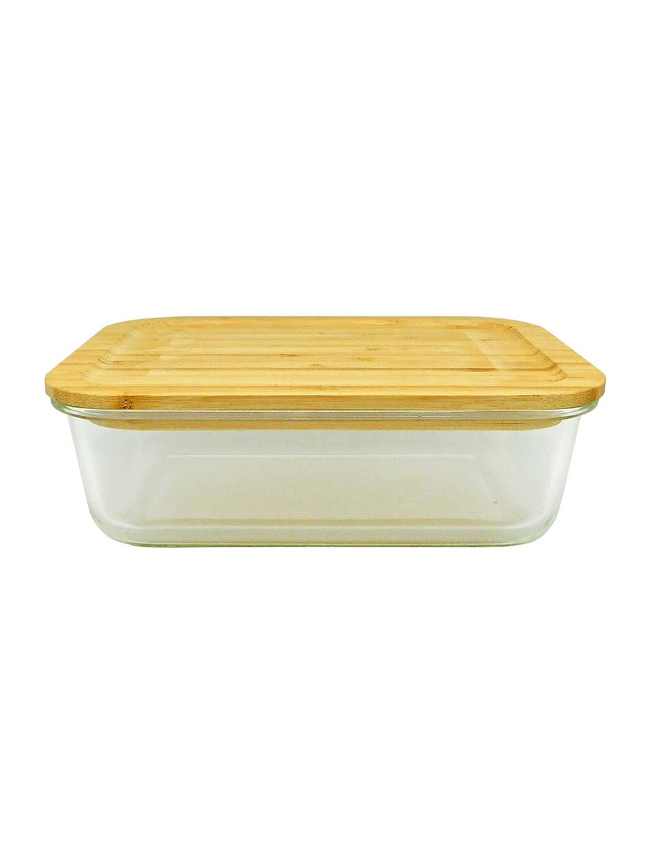 Recipiente Con Tapa De Bambú Cap. 1.5ml
