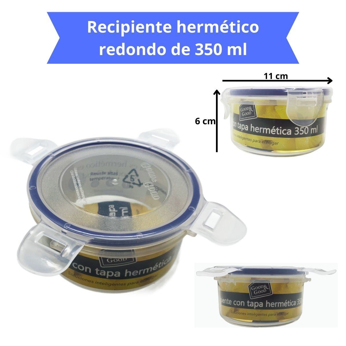 Juego de 6 recipientes herméticos libres de BPA Meal Prep