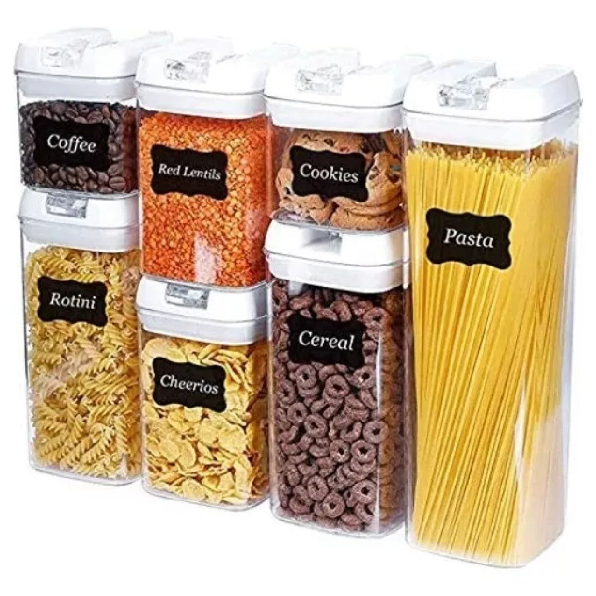 Juego de 7 recipientes con tapa hermética