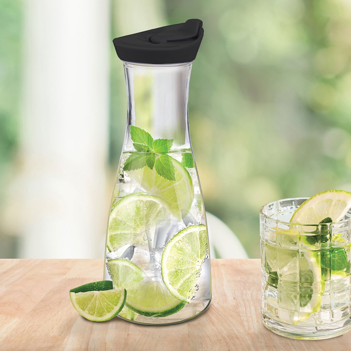 Jarra de vidrio con tapa 900 ml