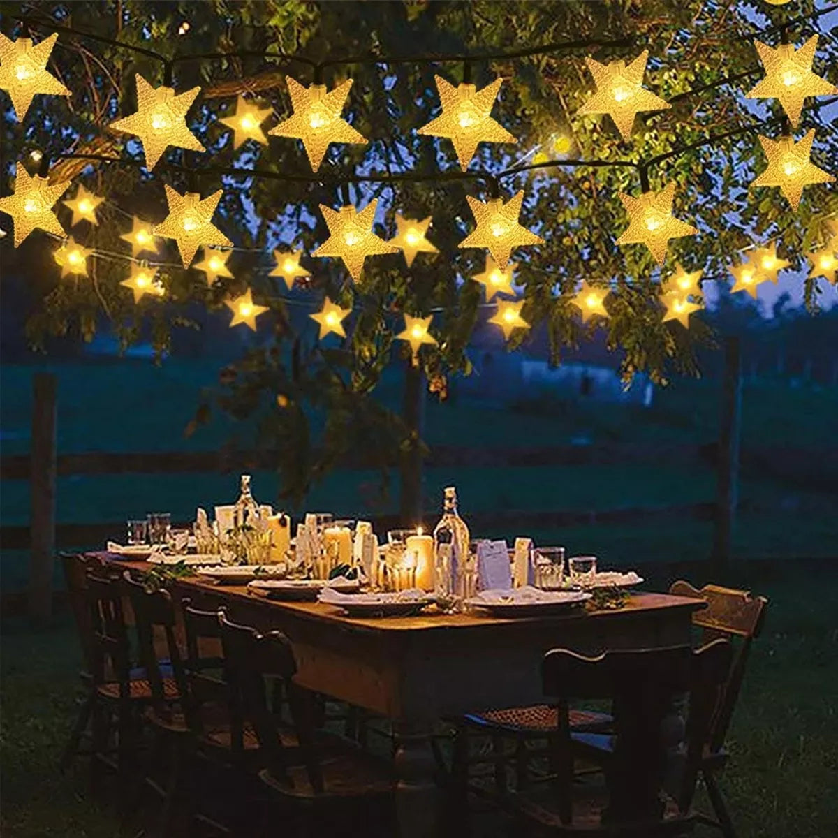 Luces Solares Led Decoració Led estrella y esfera