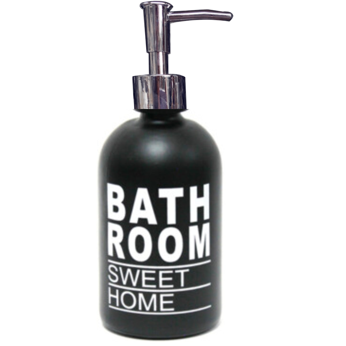 Dispensador de Jabón 400 ml redondo de vidrio negro