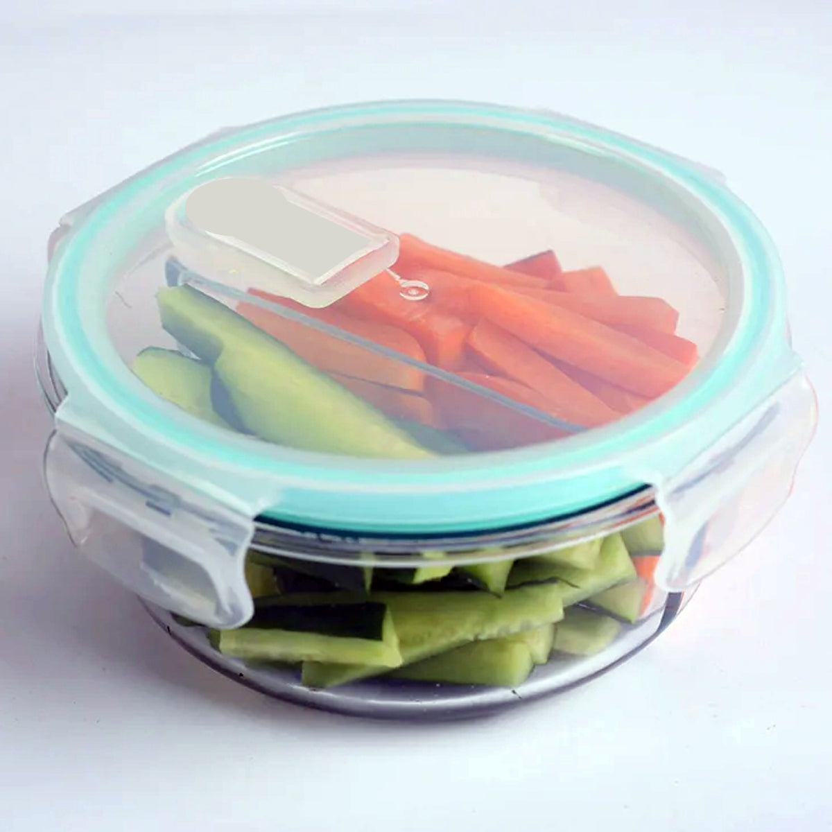 set de 3 recipientes redondos de vidrio