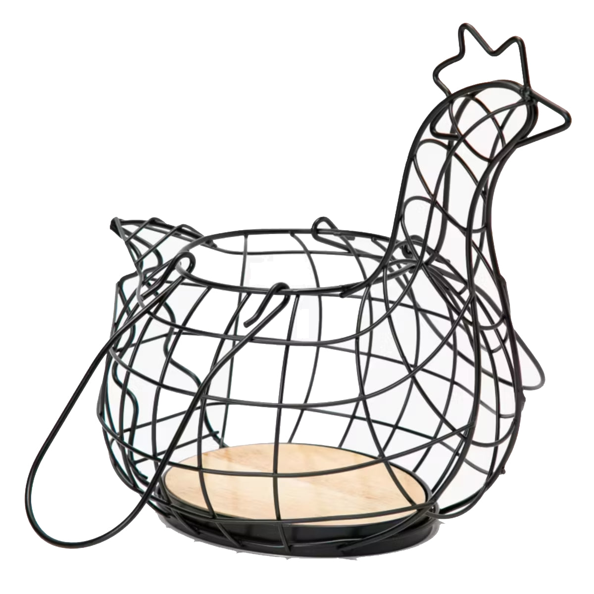 Organizador de huevos con base de bambú