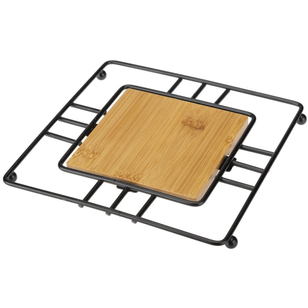 Porta caliente cuadrado con bambú