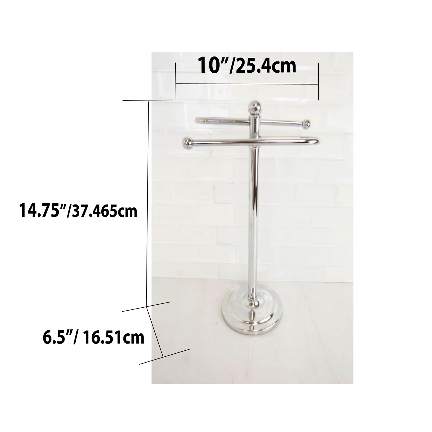 Rack para Toallas PlataAcero Inoxidable26 x 17 x 38 cm
