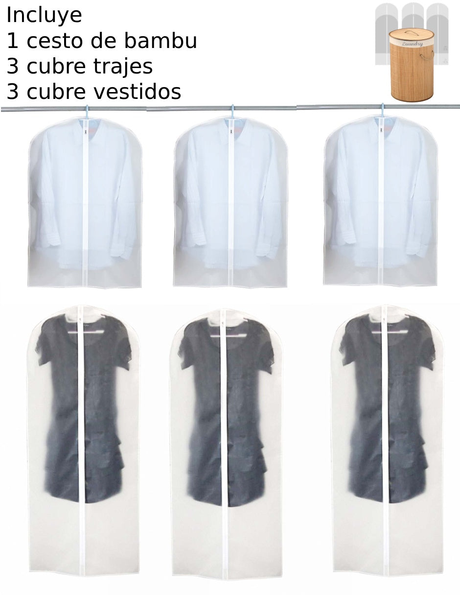Set cesto para ropa Good & Good de bambú