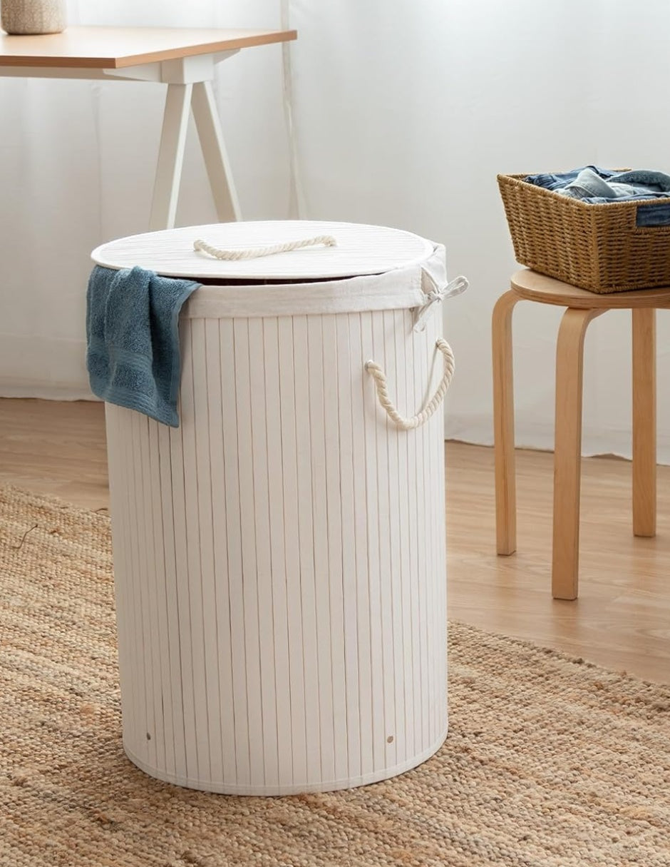 Set cesto ropa para ropa Good & Good de bambú