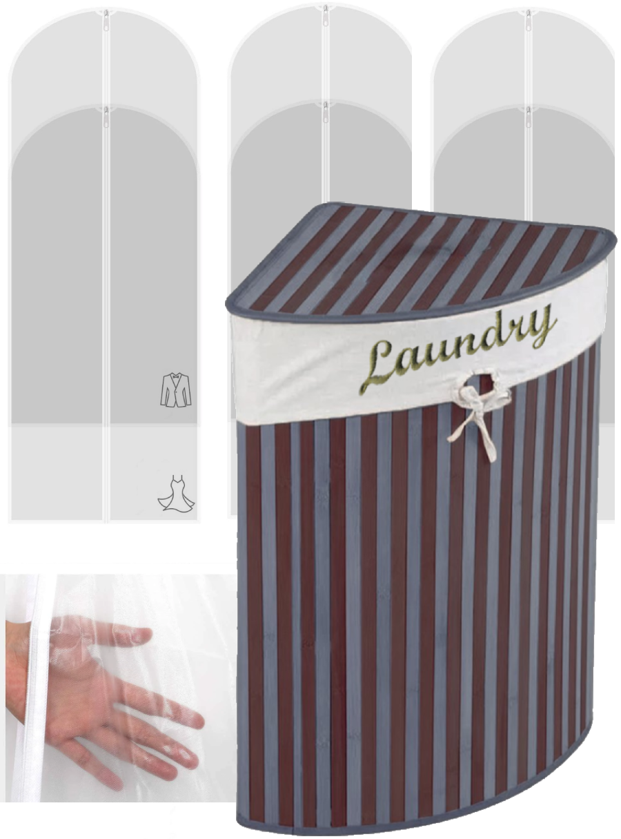 Set cesto para ropa Good & Good de bambú