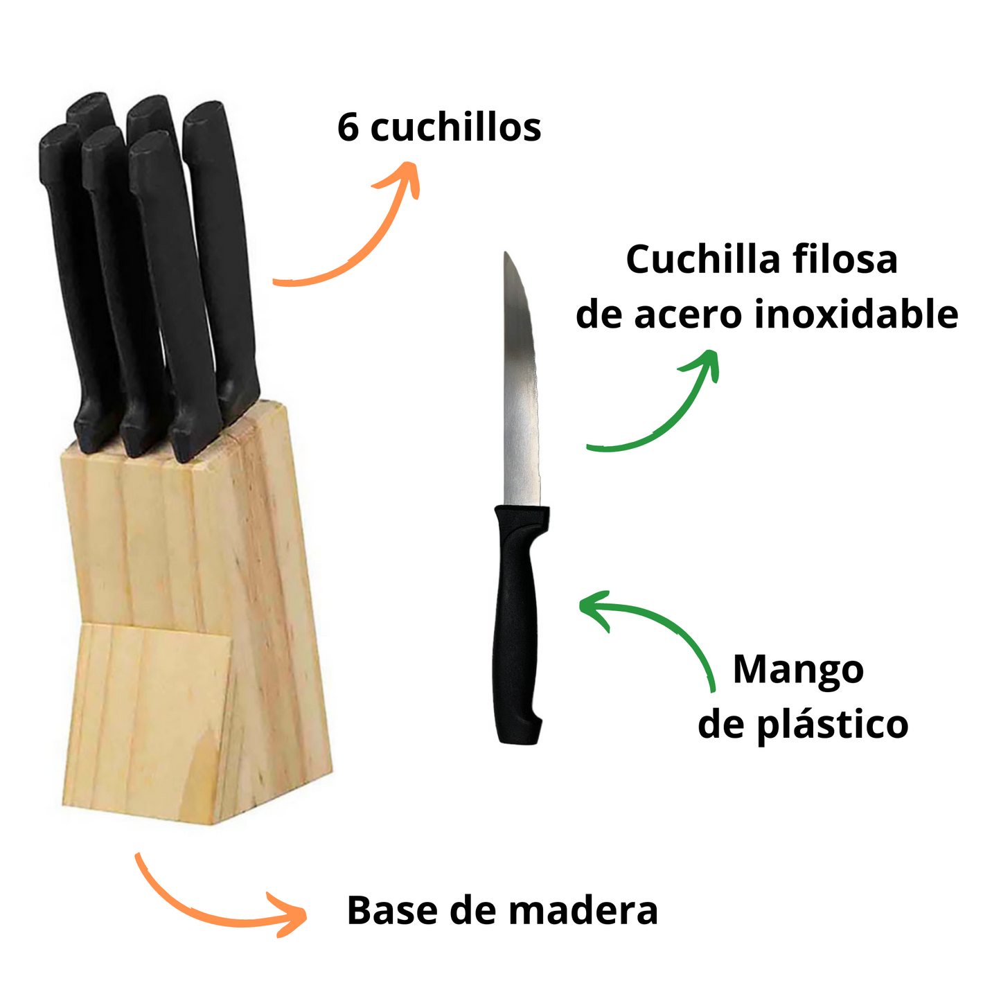 Juego de cuchillos mas afilador