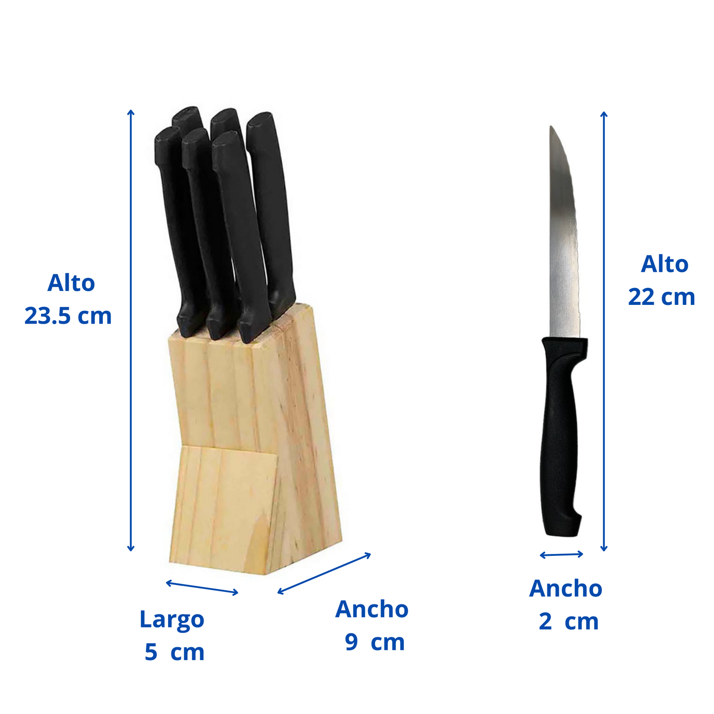 Juego de cuchillos mas afilador