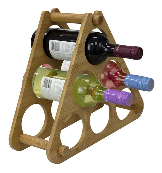 Rack De Bambú Para Botellas