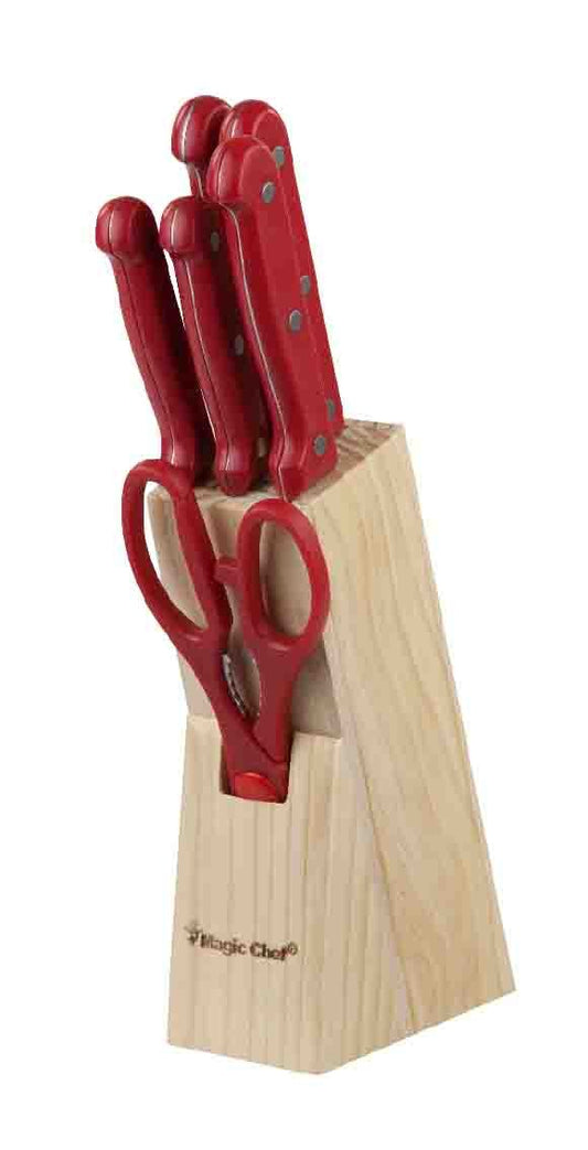 Magic Chef Knife Set W/Wooden Block