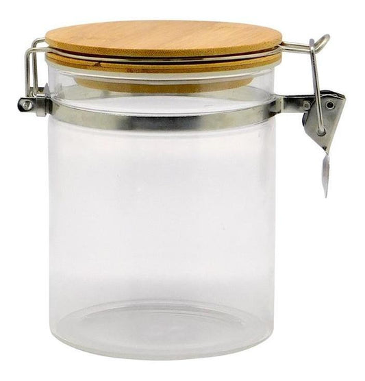 Contenedor Con Tapa De Bambú De Clip 600 Ml