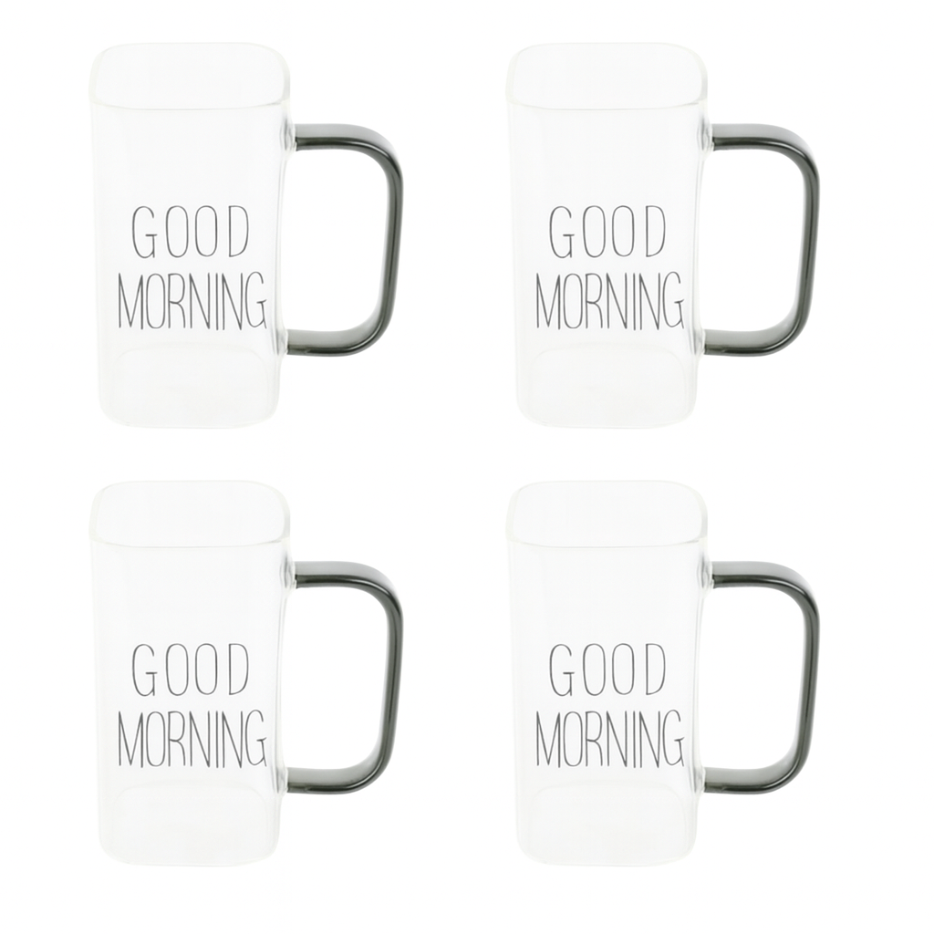 Set tazas de cristal 350 ml Good & Good