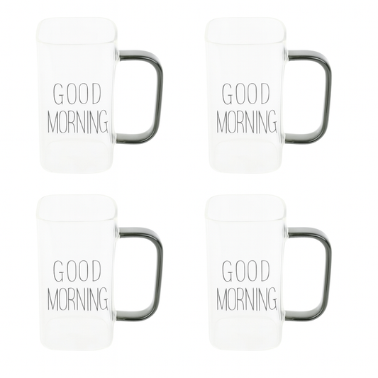 Set tazas de cristal 350 ml Good & Good