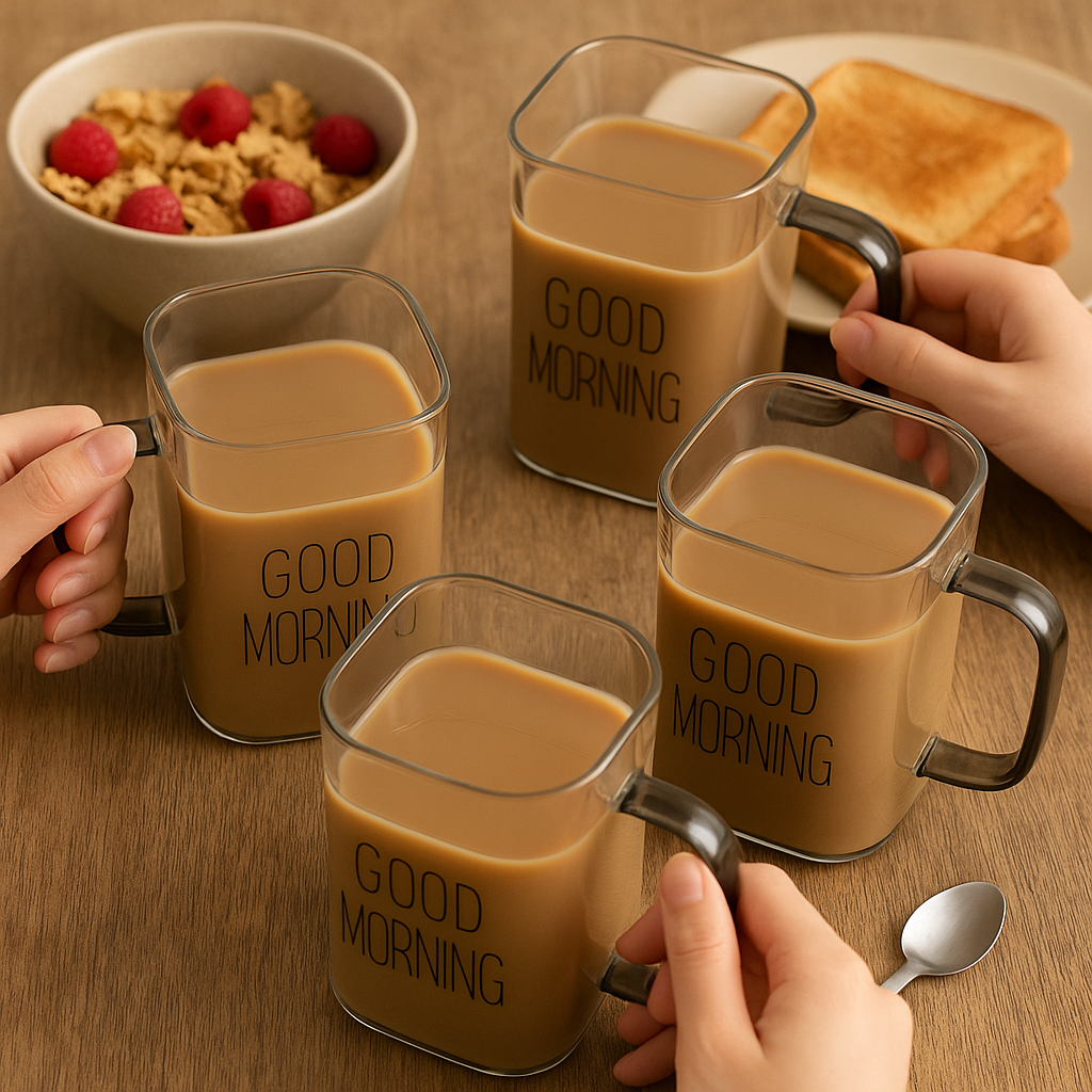 Set tazas de cristal 350 ml Good & Good