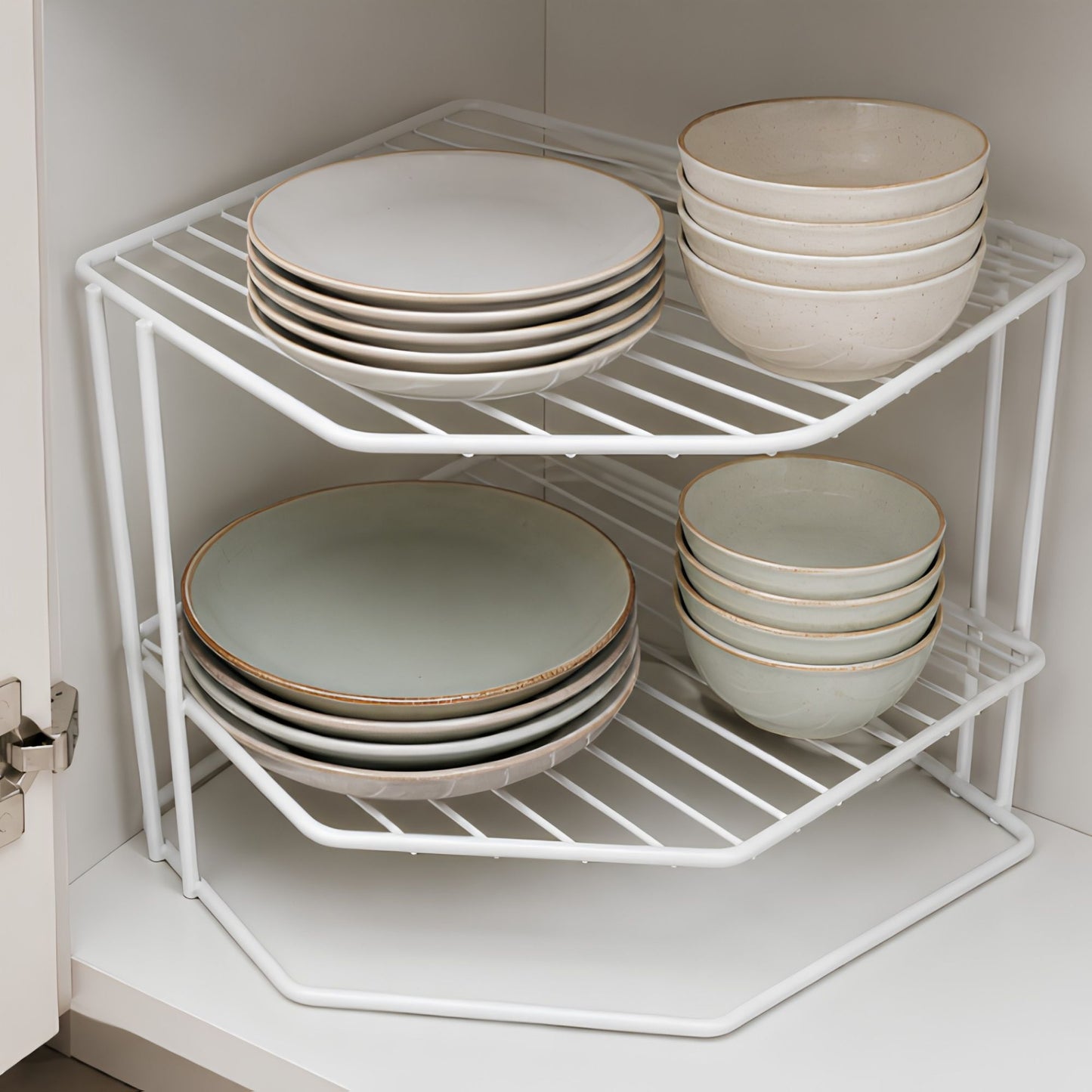 Juego De Organizadores Para Alacena Y Cocina | Estante Esquinero De 3 Niveles Y Canasta Colgante De Hierro