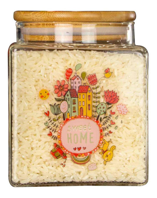 Recipiente De Vidrio Con Tapa De Bambú Cap. 1 L Good & Good