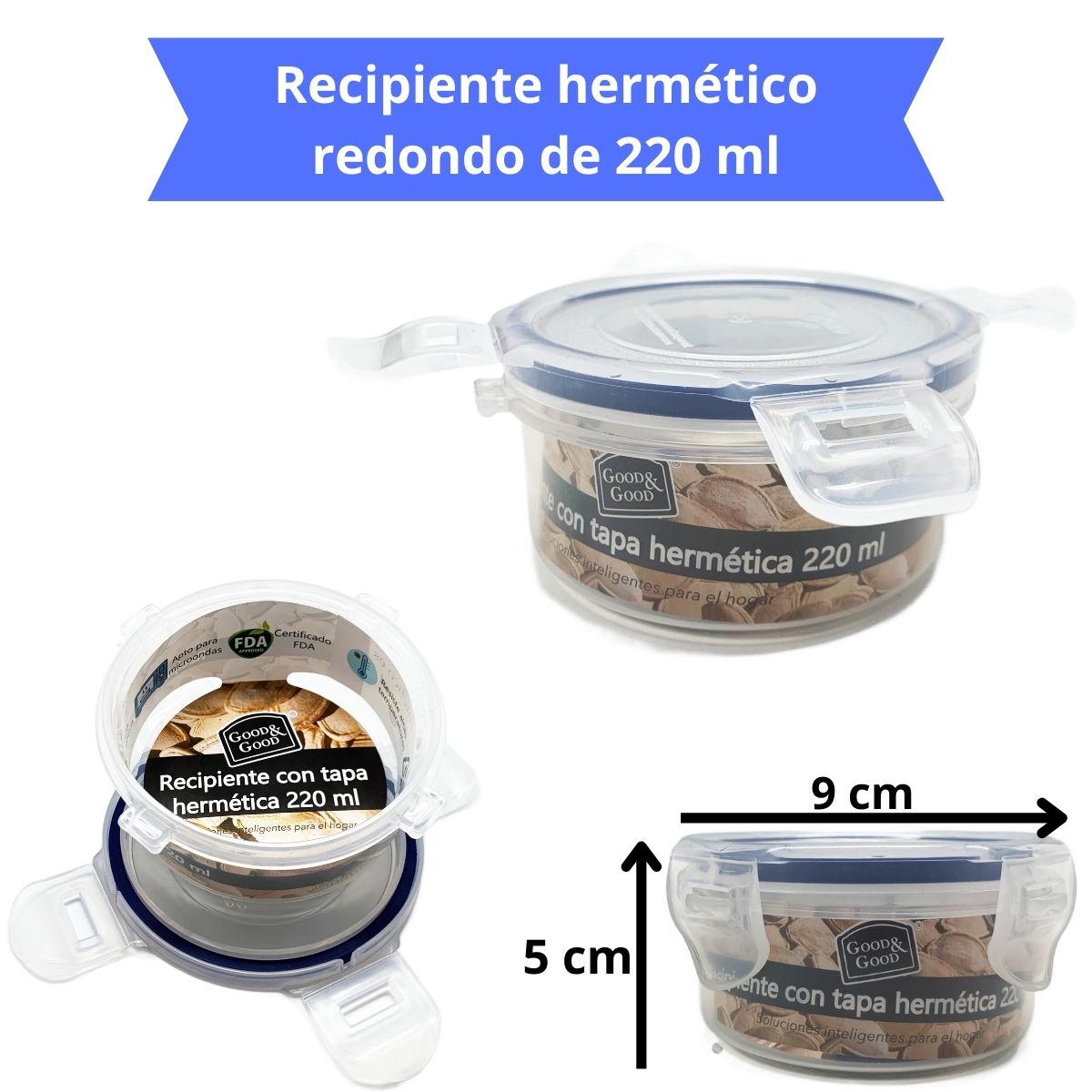 Juego de 6 recipientes herméticos libres de BPA Meal Prep