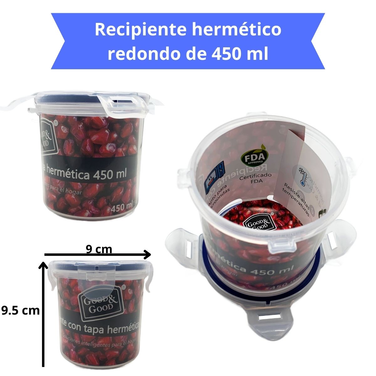 Juego de 6 recipientes herméticos libres de BPA Meal Prep