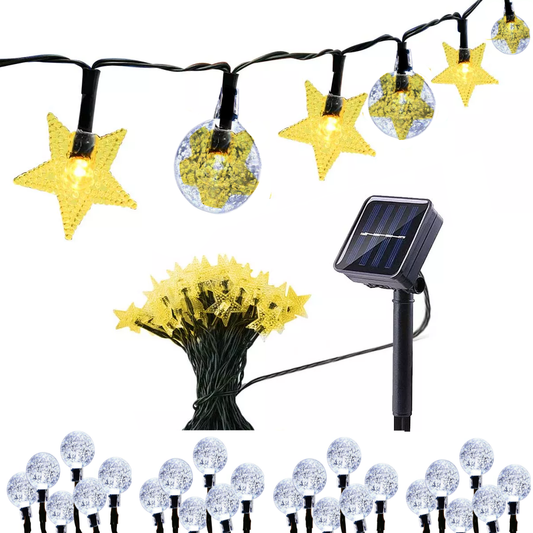 Luces Solares Led Decoració Led estrella y esfera