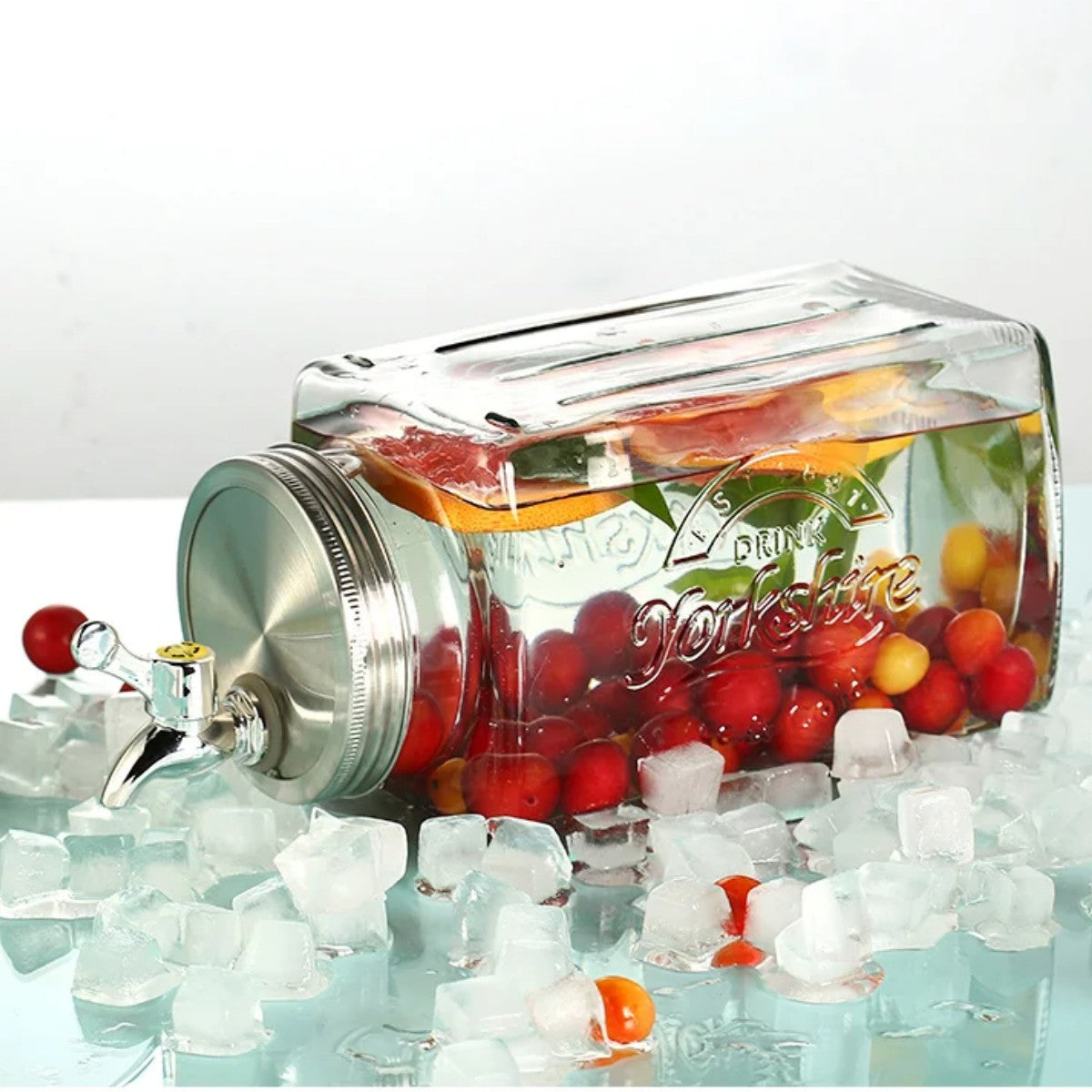 Dispensador 3 Litros con tapa plateada para refrigerador