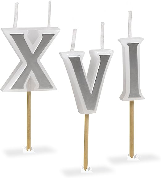 Velas para Pastel Fred RomanGris8 pzas