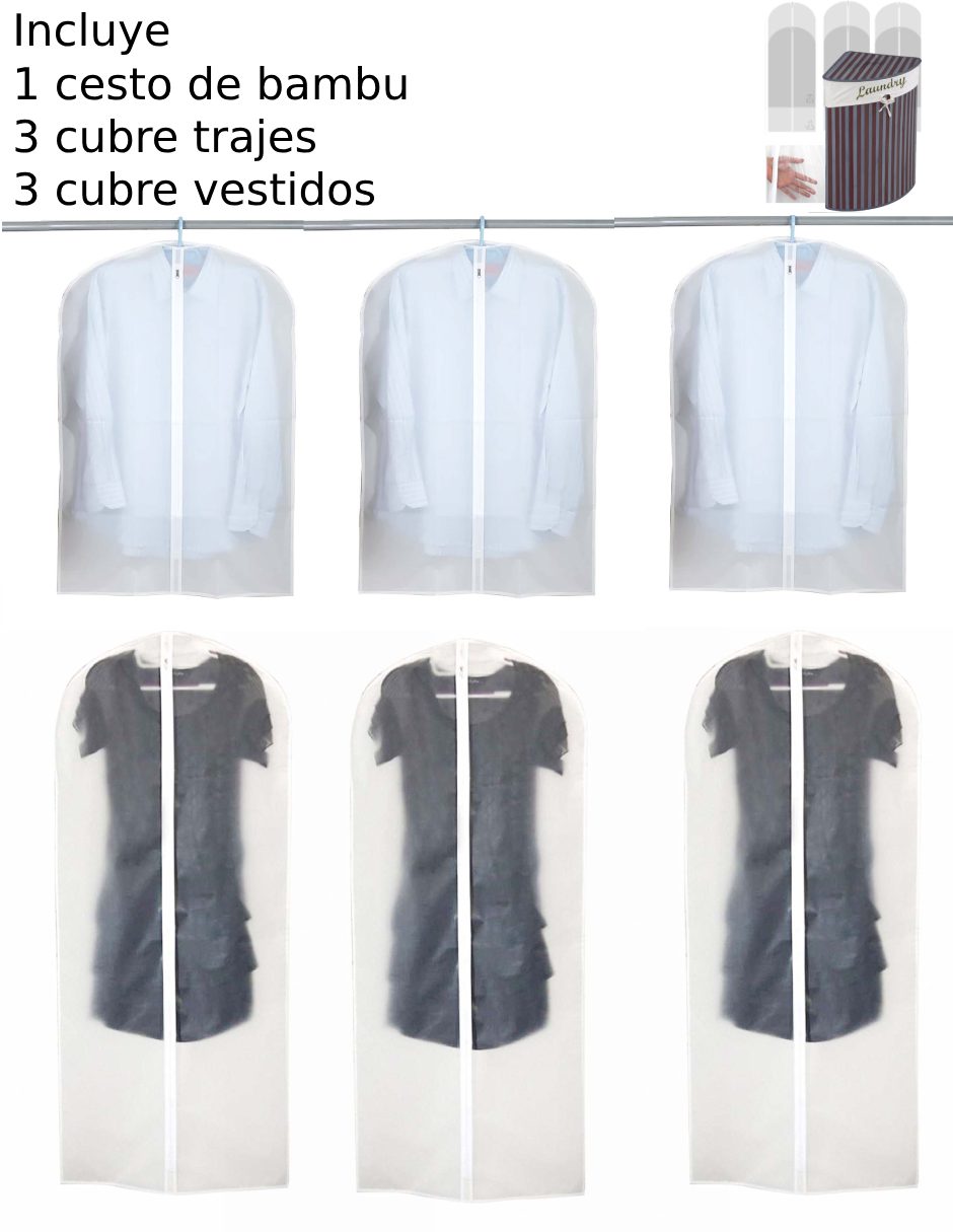 Set cesto para ropa Good & Good de bambú
