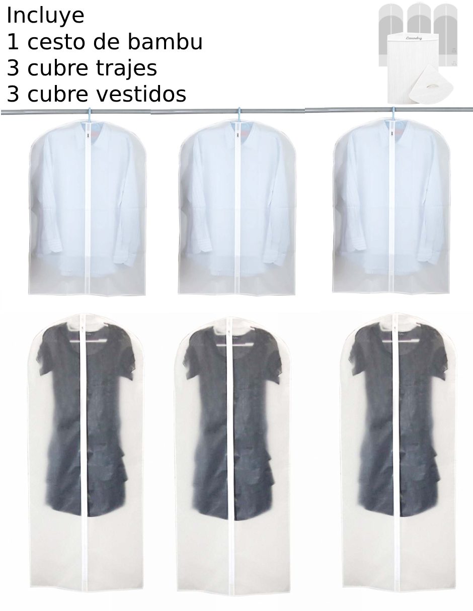 Set cesto para ropa Good & Good de bambú