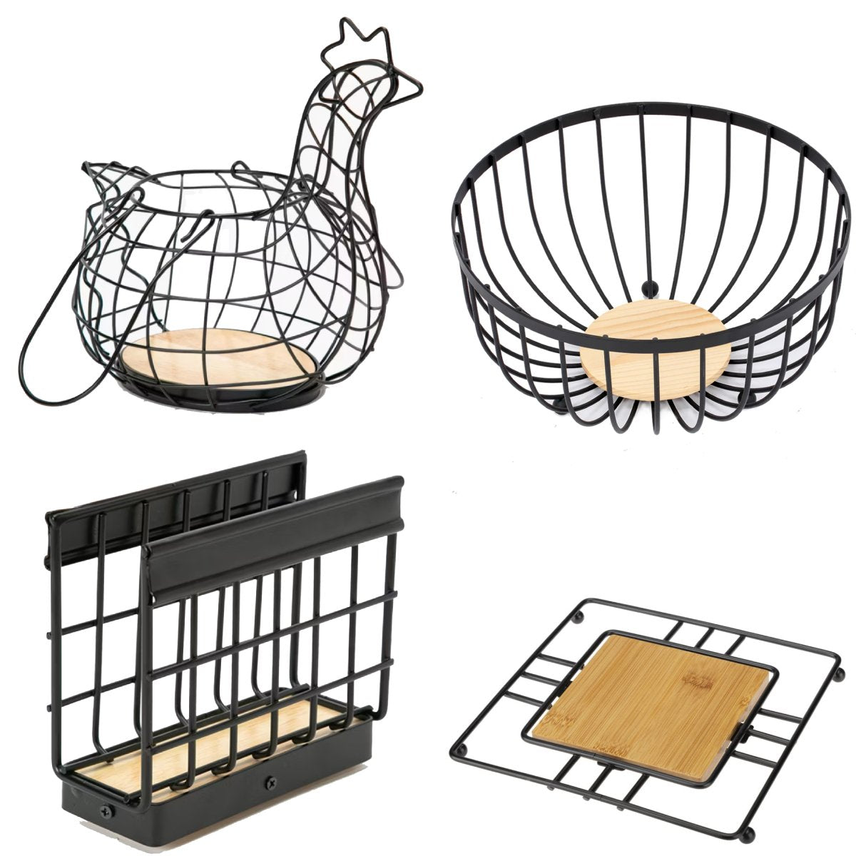 Kit Accesorios de cocina Bambu con Acero